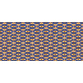 Ambesonne Abstract Pencil Pen Holder, Colorful Flower in an Orient Style Eastern Art Round Design Print, Ceramic Pencil Holder for Desk Office Accessory, 3.6" X 3.2", Dark Lavender and Mustard