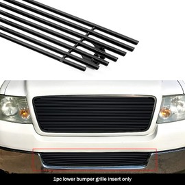 APS Compatible with 2004-2005 F-150 Bumper Black Billet Grille Insert S18-H15358F