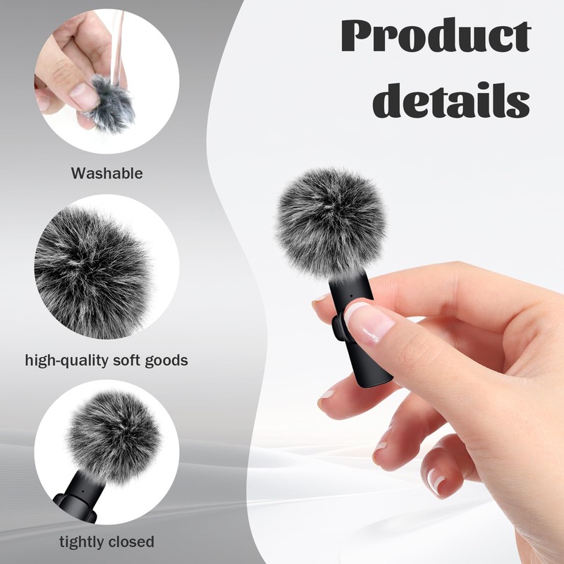 Mini Wireless Furry Windscreen Covers, 5 Pcs Furry Windscreen Muff