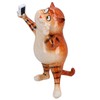 AB Tools Ginger Fat Taking Cat Selfie Picture Ornament Statue