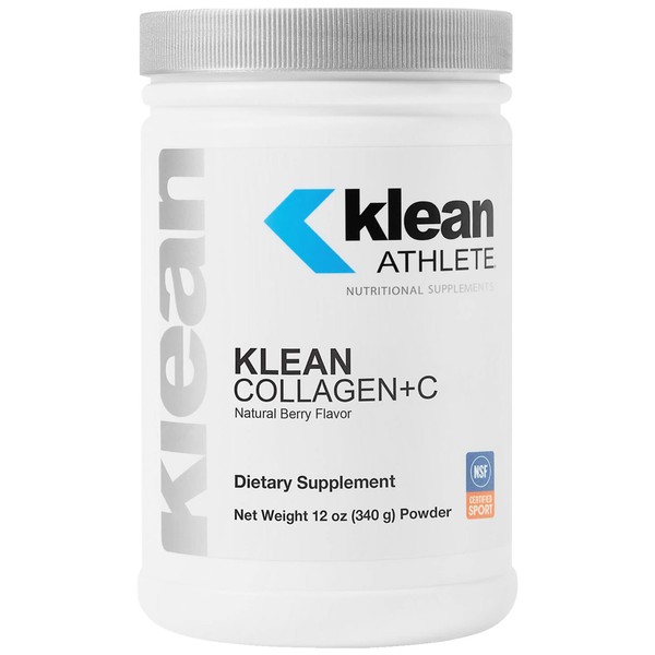 Klean ATHLETE Klean Collagen+C | Collagen Peptides with Vitamin C for Joint and Connective Tissue Support | 12 Ounces | Natural Berry Flavor