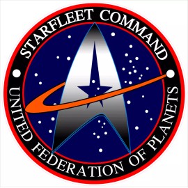 Star Trek Logo Starfleet Command sticker window laptop bumper vinyl decal - 6"