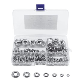 Yuhtech 296-Piece Washers Countersunk Washers Set, M4-M16 Stainless Steel Washers Countersunk Screw Washer with a Plastic Case