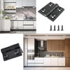 Pack of 4 Metal Hinge, Black Folding Hinge, Door Hinges,