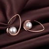 Pearl Dangle Earrings Silver Pearl Drop Earrings for Women Sterling