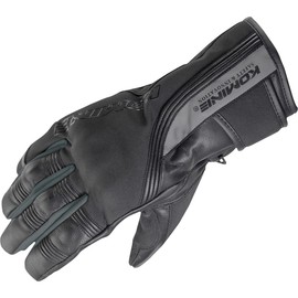 Komine GK-836 1281 Motorcycle Protective Touring Winter Gloves, Black, XL, For Autumn/Winter, Spring, Waterproof, Cold Protection, Carbon, Stretch Material, Protector