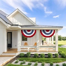 Bunting Flags Outdoor Waterproof Durable 3x6 Ft Polyester Aluminum Flagpole American Flag Embroidered Stars for 250thColor: 3x6 Ft Bunting Flag-New, Size: 3x6ft