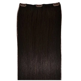 1 Piece, 100% REAL, Luxury, Clip-In Hair Extensions - 30 Grams, Remy, Human Hair (1pc, 18 inch, 2, Intense Dark Brown, Brunette)