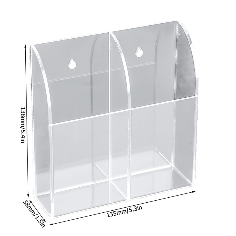 Nikou Transparent Acrylic Remote Control Storage Box Wall Hanging Makeup