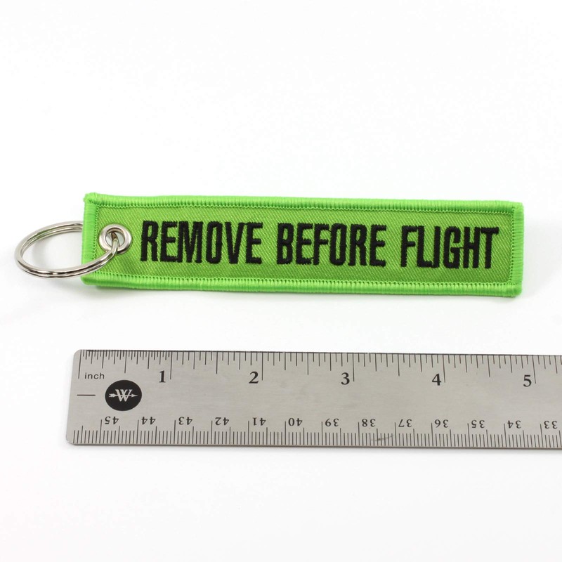 Rotary13B1 - Remove Before Flight Keychain - Lime Green