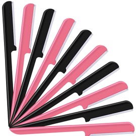 10 Pieces Eyebrow Razor for Women Facial Shaver Razor Brow Shaper Eyebrow Trimmer Dermaplaner Shaping Tool with Cover (Silver, Black)