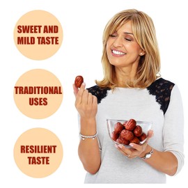 Terrific jujube Dates, Red Dates ，16oz (500g) Pack | Unadulterated sweet food for culinary, Roasting,Tea,Vegan,No additives, Dried Fruit
