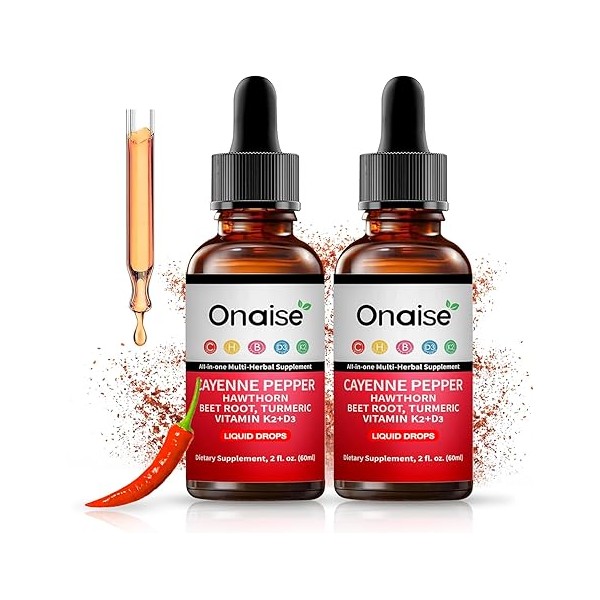 ONAISE Cayenne Drops - Cayenne Pepper Drops Liquid Supplement with