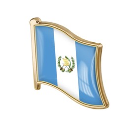 vmcoatdu Guatemala Flag Pin Badge International Travel Brooch Metal Alloy Souvenir Pin for Hat Clothes Backpack (Guatemala)