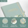 Häfft® Wochen-Notiz-Kalender 2026 A5 "Minty Leaves" Buchkalender, Planer Notiz-Timer, Terminplaner,