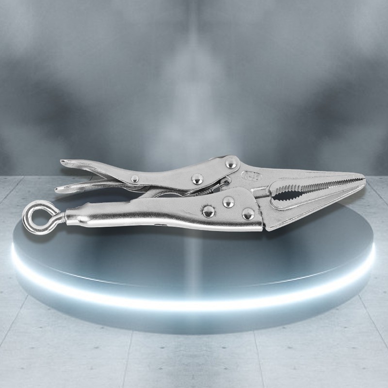 Long Needle Locking Pliers Galvanized Stainless Steel Tooth shaped Jaw