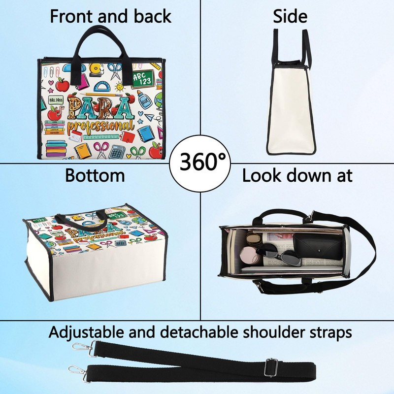 LEVLO Paraprofessional Cosmetic Makeup Bag para Teacher Gift Paraprofessional Appreciation