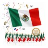 100pzs Banderas México Tela Mini Bandera Mundial Futbol 2026