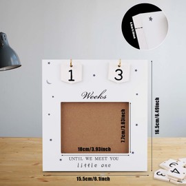 Sonogram Picture Frame, Baby Sonogram Photo Frame Ultrasound Picture Frame Baby Scan Photo Frames Countdown Weeks Pregnancy Announcement Picture Frames Meet Your Baby Decor