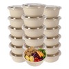 JAYEEY 37 oz Disposable salad bowls with lids, Sugarcane Fiber
