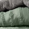 Vianney Cobertor King Size Xl Austral Verde Con Borrega Vianney