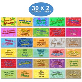 Creanoso Inspiring Power Thoughts Cards (60-Pack) – Stocking Stuffers Premium Quality Gifts for Children, Teens, & Adults – Unique Gift Token Corporate Gifts – Classroom Rewards & Incentives