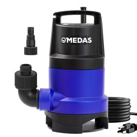 MEDAS 1HP 3434 GPH Sump Pump Submersible Clean/Dirty Water Pump Portable Utility Pump with 16.4ft Cord for Swimming Pool Garden Basement Tub Pond Draining