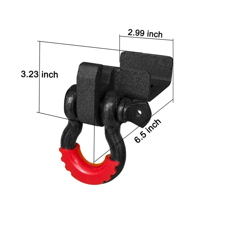 Vijay Front Tow Hook Mount Bracket and D-Ring Fit 2009-2023