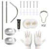 Stretchable Corner Shower Curtain Rod - Drill Free Install 304