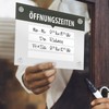 Sign Opening Hours Business, Variable Writeable with Desired Text, Acrylic