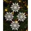 Christmas Concepts® Pack of 12-10cm Glitter Snowflake Hanging Decorations -
