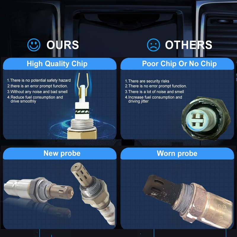 4PCS 234-5038 234-4490 234-4489 Upstream Downstream Oxygen O2 Sensor Compatible