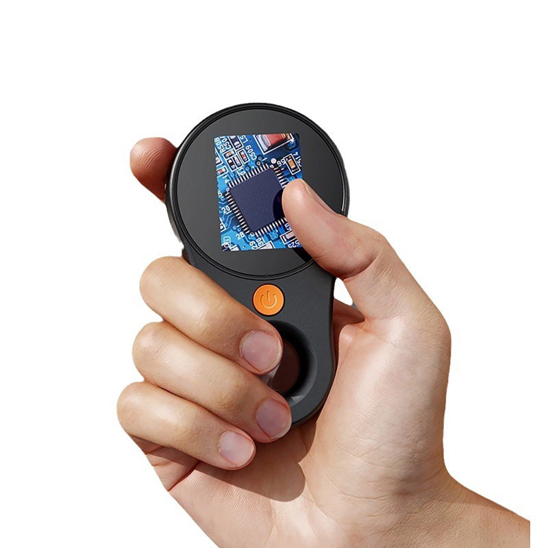 Black 500X Handheld Digital Microscope 2 MP Camera With 8