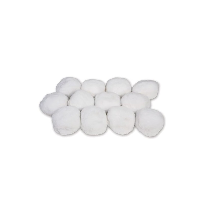 S&S Worldwide White Puff Snow Balls, 4" (Pack of 12)