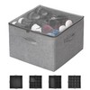 WELTRXE Shoe Organizer for Closet,w/Adjustable Dividers and Clear Top, Gray