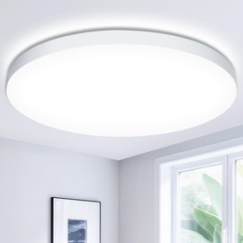 LED Deckenleuchte Flach Deckenlampe Ø28cm 24W,6500K, LED Lampen 2000LM, IP44 Wasserfest Rund Wohnzimmerlampe Decke Schlafzimmer Modern Schlicht Ultra Dünn für Badezimmer/Wohnzimmer/Balkon/Keller/Flur