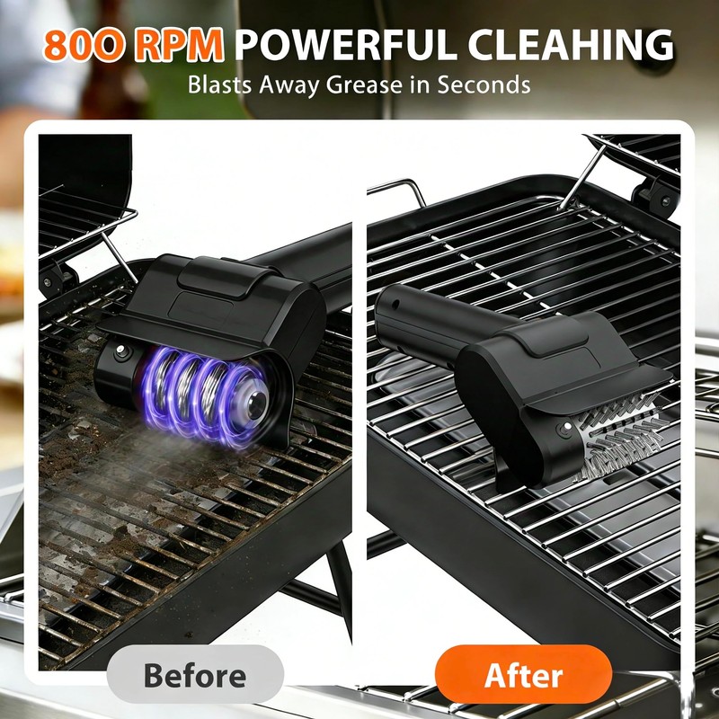 Electric Grill Brush - BBQ Grill Cleaning Tools with 800