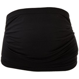 New Beginnings Soft & Seamless Back Support Tube for Pelvis Support and Back Pains During Pregnancy, Black, Large