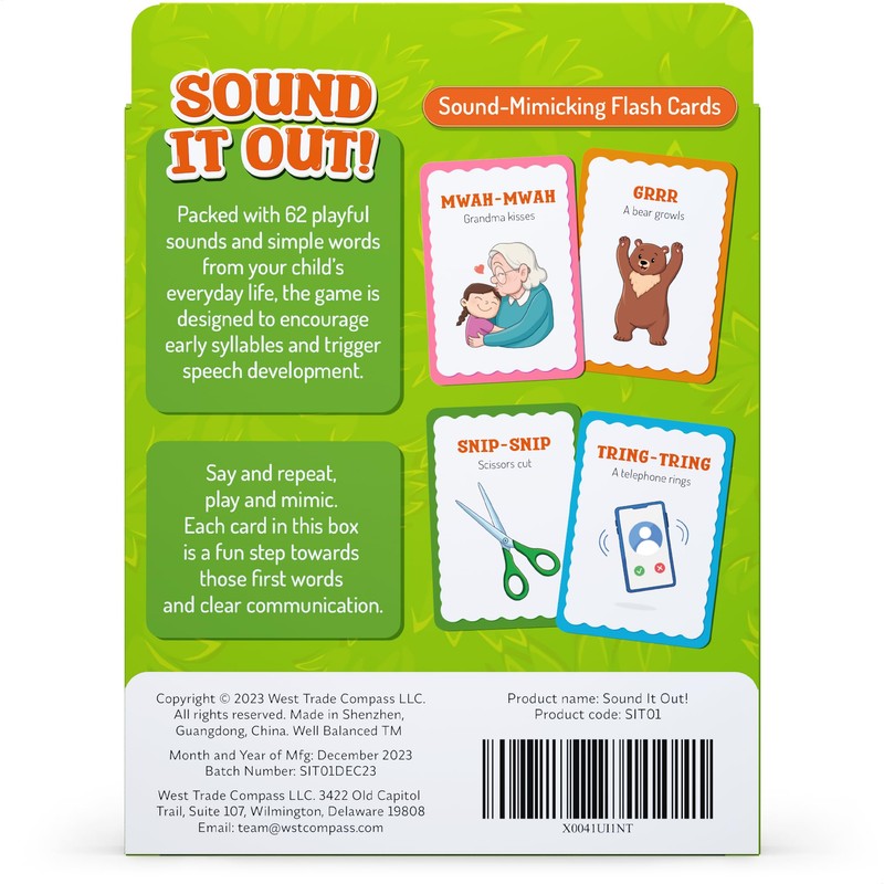 Speech Therapy Flash Cards for Toddlers 1-4, Phonics, Learning Toys