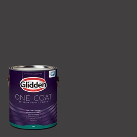 Glidden Exterior Paint + Primer: Black/Black Magic, One Coat, Flat, 1-Gallon
