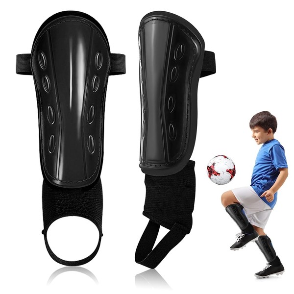 Casenly Children's Football Shin Pads, Adjustable Strap Shin Pads, Football