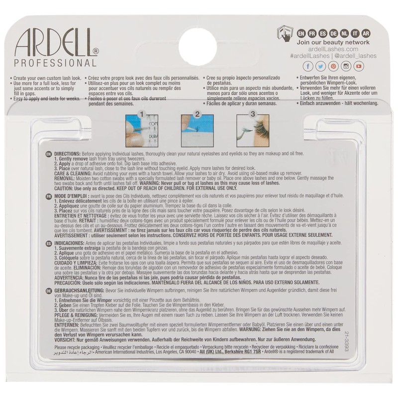 Ardell False Lashes Duralash Individual Naturals, Knot-Free Long Black