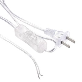 YOKIVE Lamp Cord with Switch, Convenient Distance Lamp Control, Durable Insulation for Lighting Control (Clear, 1.8M) 2 Pack