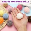 PATIKIL 6 Pcs Crafts Pom Poms Balls, 4-5cm (1.5-1.9Inch) Yarn