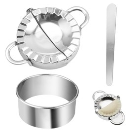 Set of 3 Ravioli Maker, Stainless Steel Dumpling Maker, Ravioli Shaper, Pelmeni Mould with Ravioli Cutter and Spoon, Dumpling Maker for Dumpling Ravioli Making