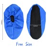 MELTU 2 Pairs Reusable Shoe Covers, Non-Slip Washable Overshoes, Waterproof