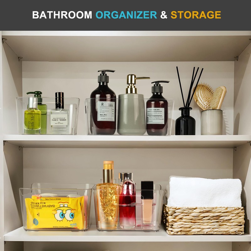 Heyuzb Pantry Organizers and Storage, 12 Pack Clear Plastic Storage