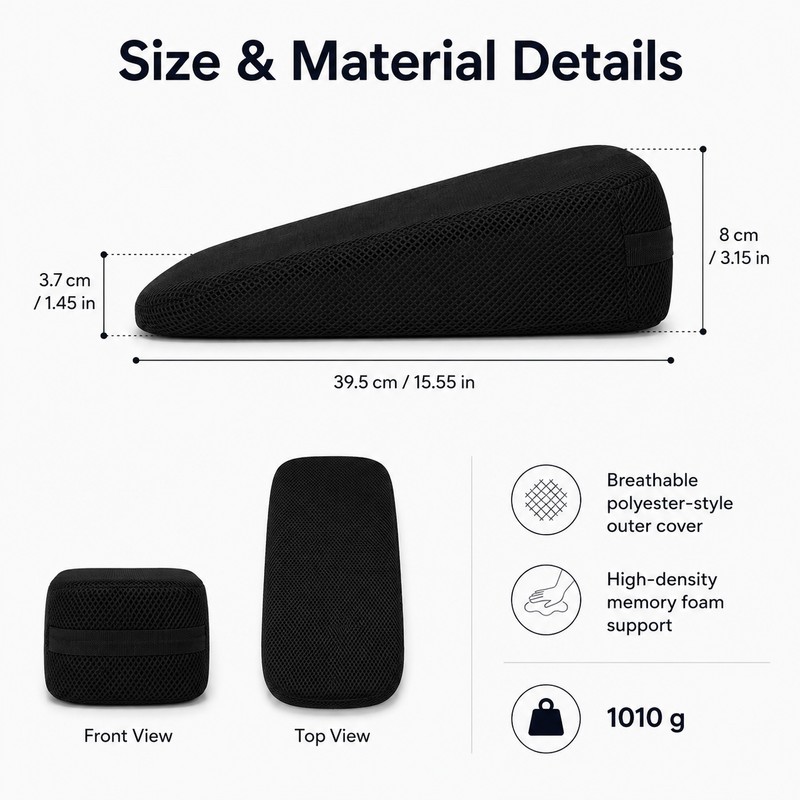 Memory Foam Seat Cushion for Long Sitting – Breathable Non-Slip