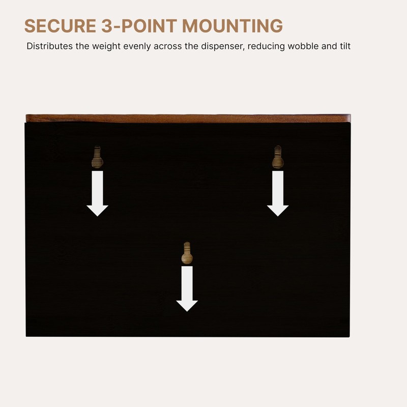 eBun Bamboo Folded Paper Towel Holder – Wall Mount &