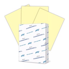 Hammermill Colors 8.5x11 24lb Canary Yellow Copy Paper 500 Sheets Recycled